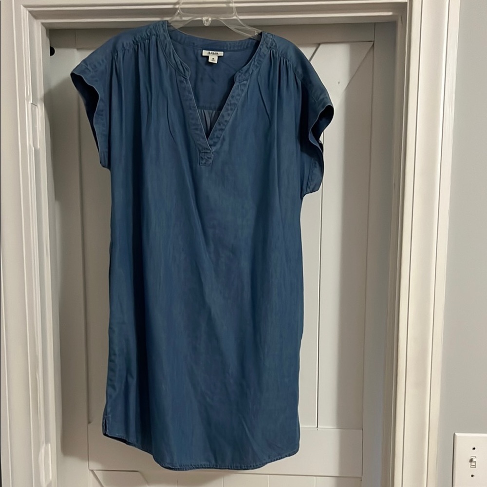a.n.a Blue Dolman Sleeve V-Neck Mini Dress